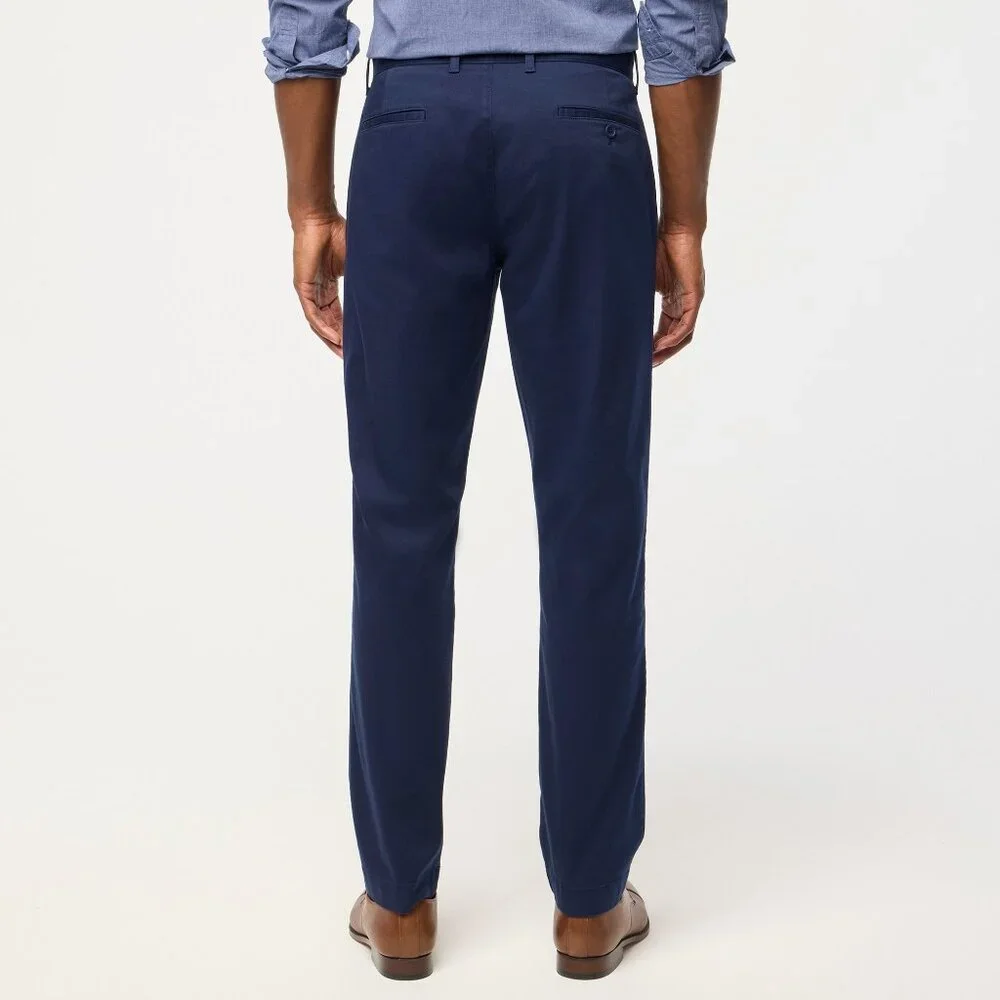 NWT Mens Size 38 38x32 J. Crew Navy Blue Straight Fit Flex Chino Pant NEW